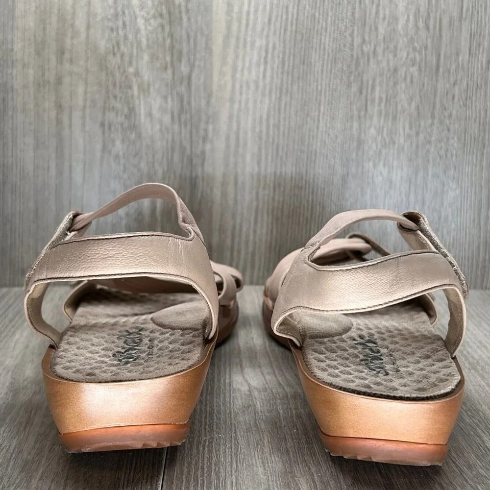 SoftWalk Sandals Womens Size 12M Del Rey Platform Comfort Strappy Leather Beige - Picture 4 of 11